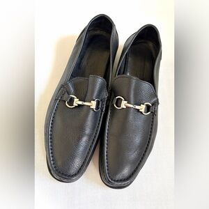 Sandro Moscoloni Shoes Dress Loafers Black Leather Horsebit Loafers size 13